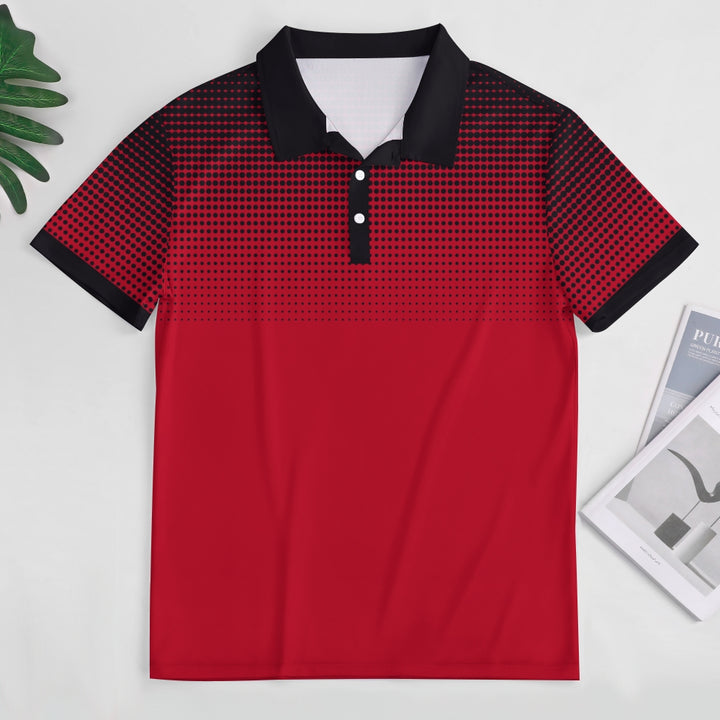 Men's Fashionable Gradient Polo Shirts 2408000112