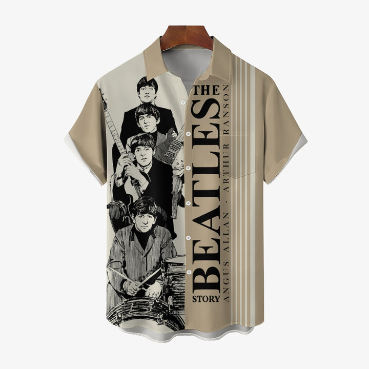 "The Beatles Story" Music Casual Short Sleeve Shirt 2409007644