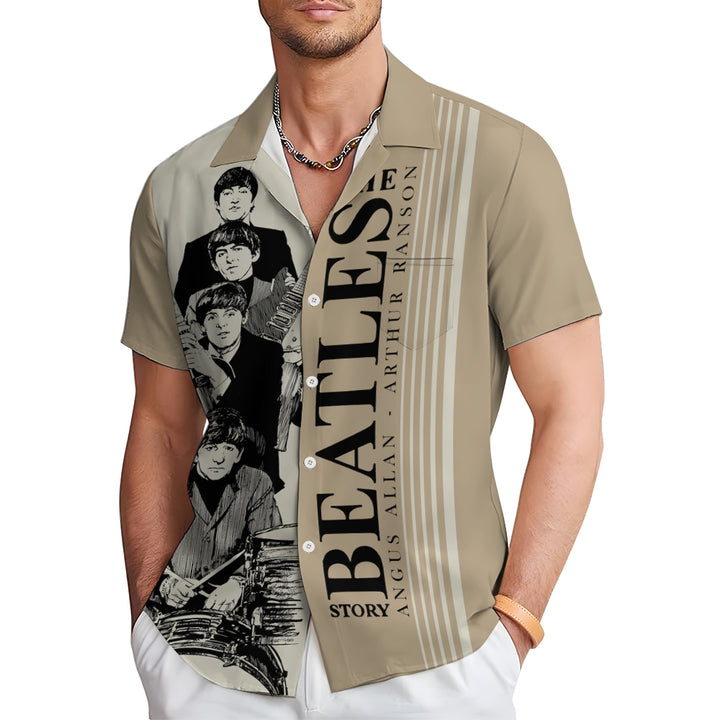 "The Beatles Story" Music Casual Short Sleeve Shirt 2409007644