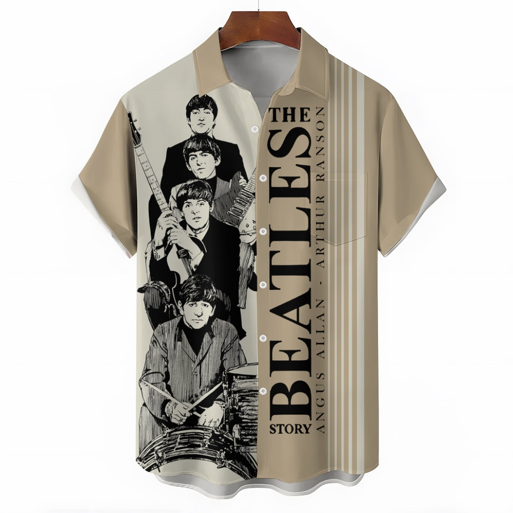 "The Beatles Story" Music Casual Short Sleeve Shirt 2409007644