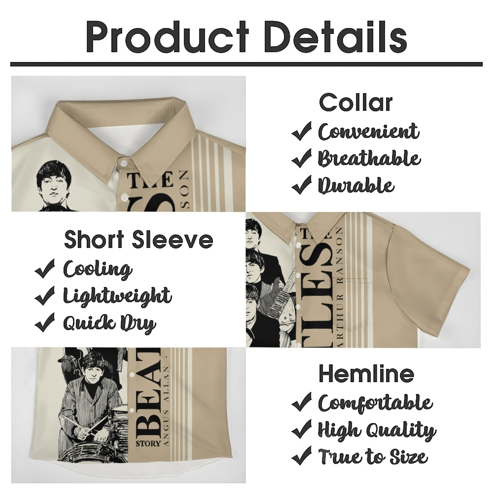 "The Beatles Story" Music Casual Short Sleeve Shirt 2409007644