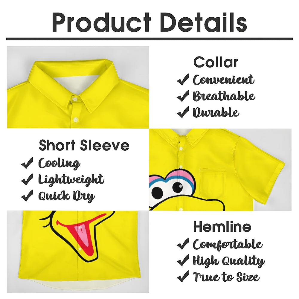 Casual Short-Sleeved Shirt Worn By Cartoon Characters With Friends 2401000301