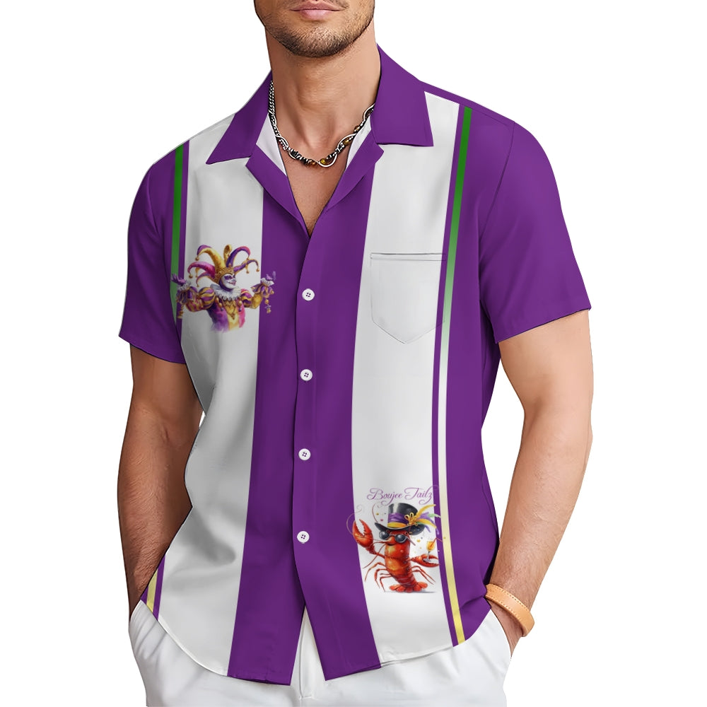 Holiday Mardi Gras Crawfish Hawaiian Shirt 2409008527