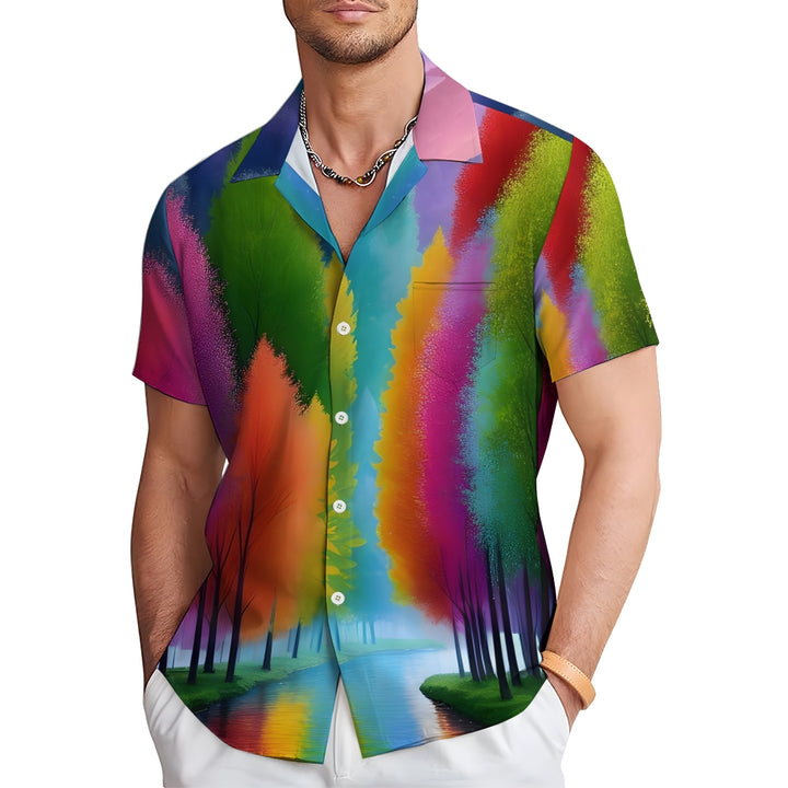 Men's Riverside Colorful Tree Hawaiian Shirt 2409010653