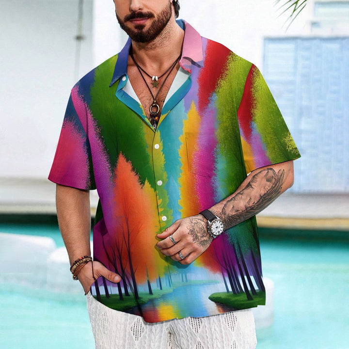 Men's Riverside Colorful Tree Hawaiian Shirt 2409010653