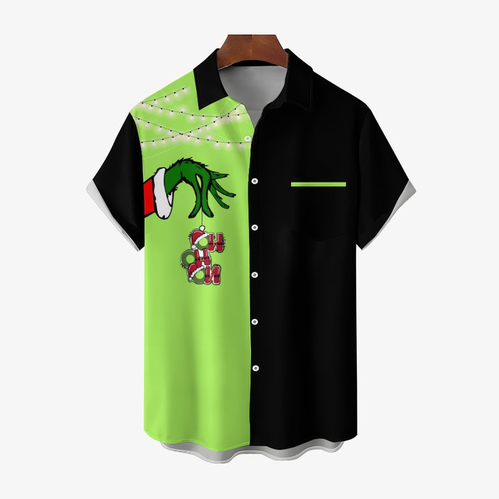 Men's Christmas Grinch Short Sleeve Shirt 2409006780