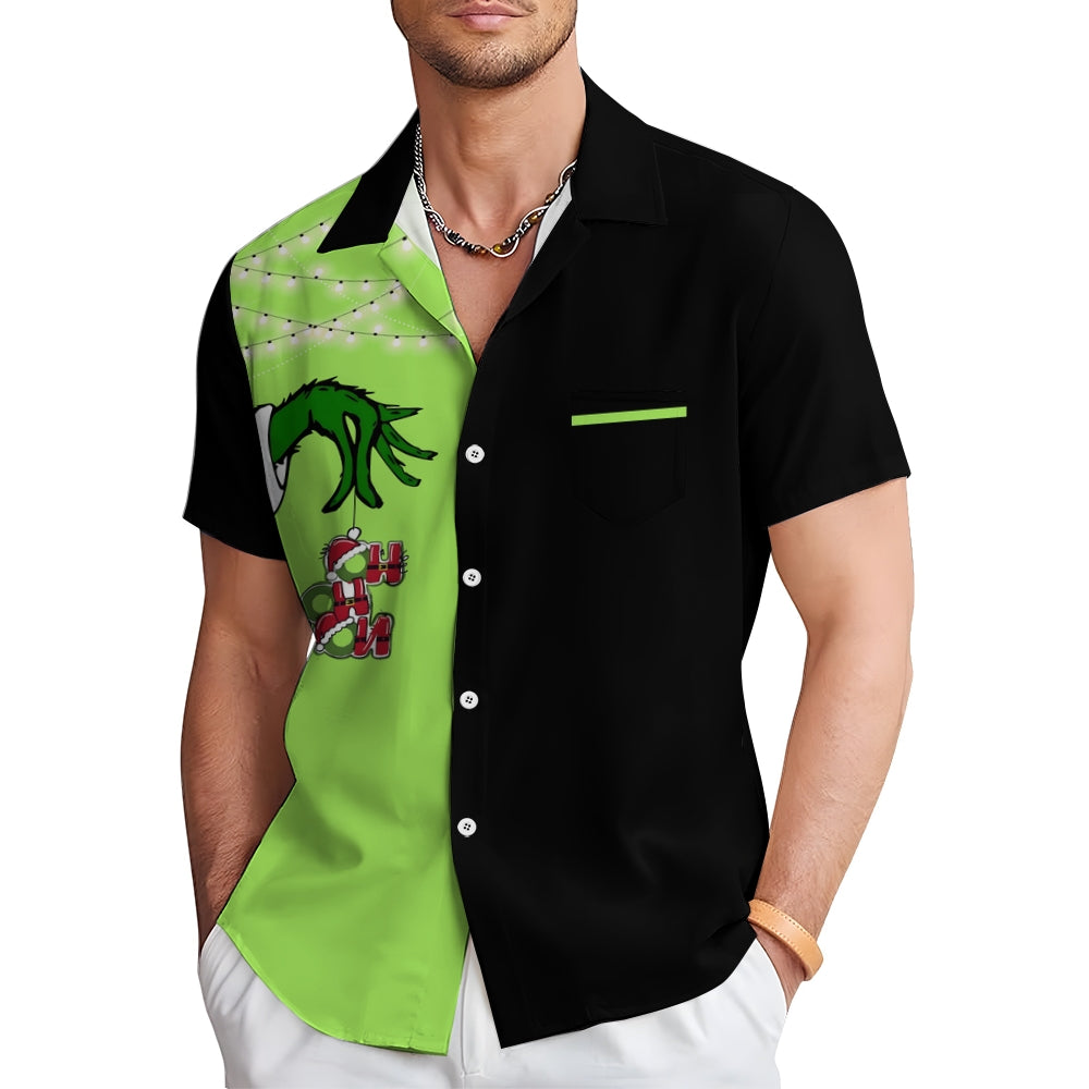 Men's Christmas Grinch Short Sleeve Shirt 2409006780