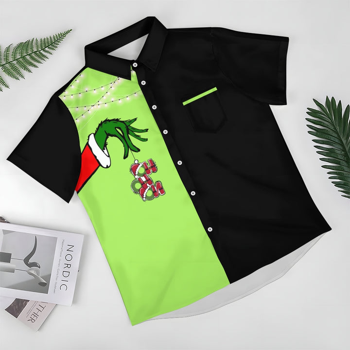 Men's Christmas Grinch Short Sleeve Shirt 2409006780