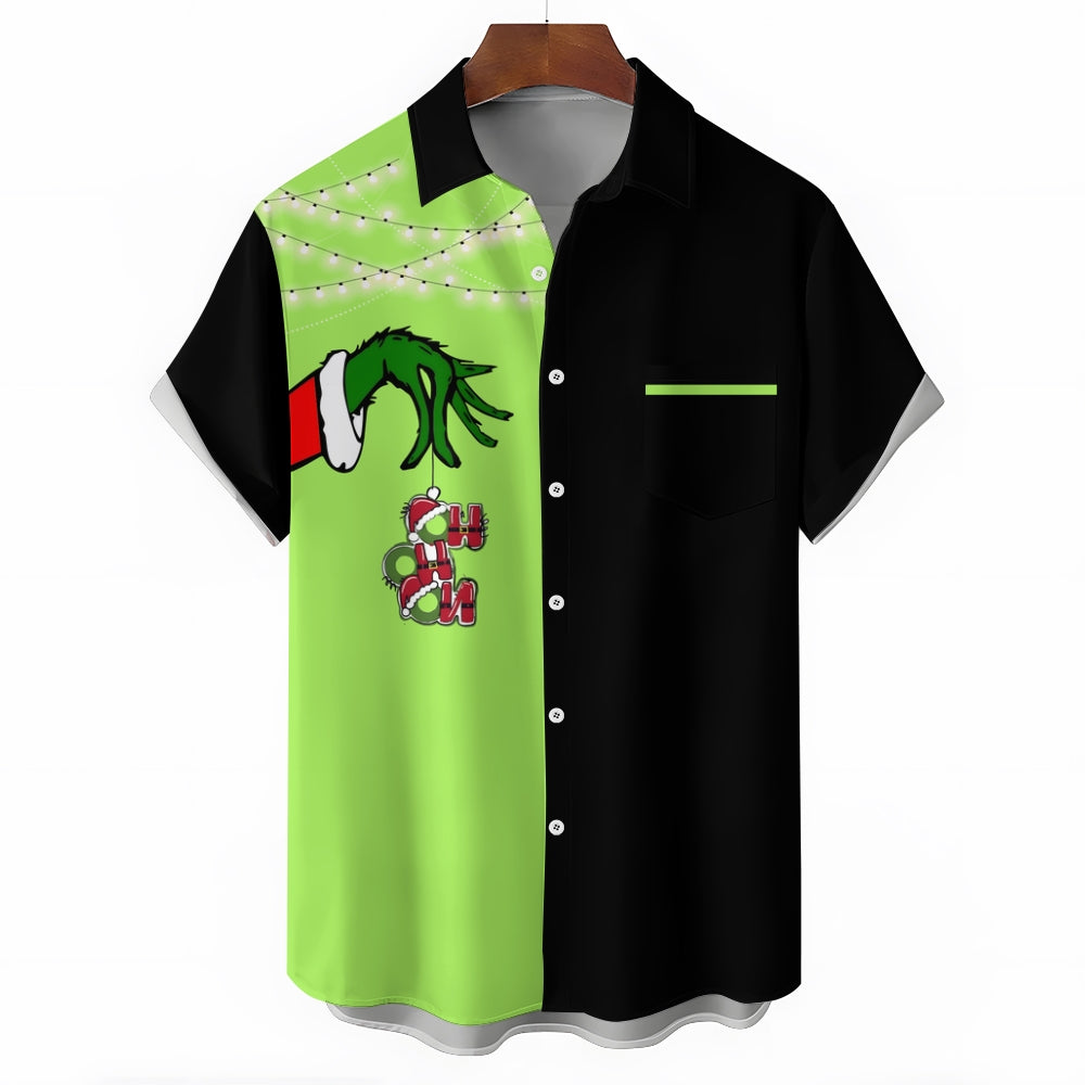 Men's Christmas Grinch Short Sleeve Shirt 2409006780