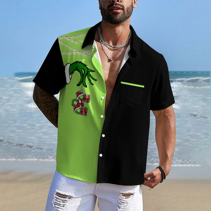 Men's Christmas Grinch Short Sleeve Shirt 2409006780