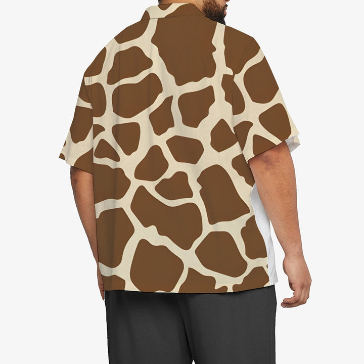 Men's Fun Giraffe Print Short Sleeve Shirt 2408006781