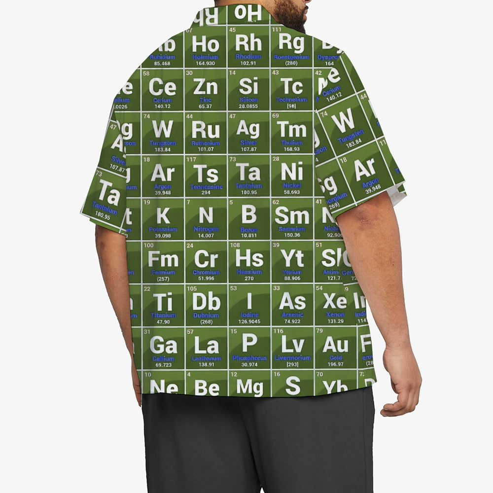 Men's Periodic Table Of Elements Casual Short Sleeve Shirt 2312000248