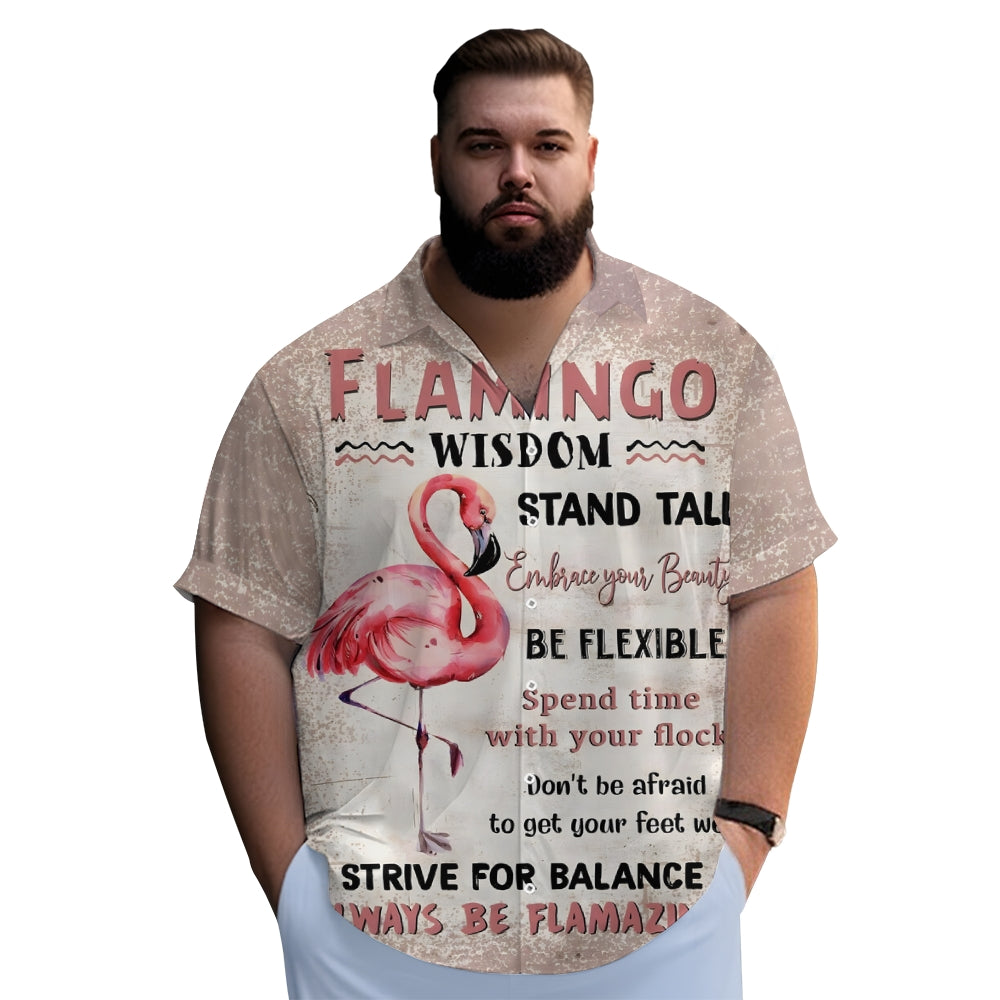 Men's Flamingo Casual Short Sleeve Shirt 2311000280