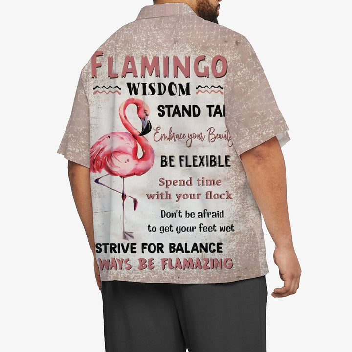 Men's Flamingo Casual Short Sleeve Shirt 2311000280