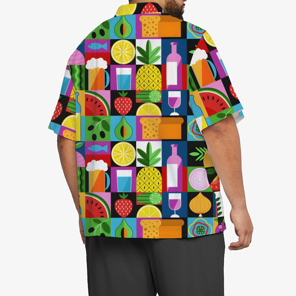 Men 3D Printing Colorful Fruits Funny Shirts 2408010052