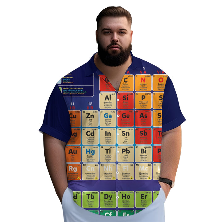 Men's periodic table print short sleeve shirt 2408005741