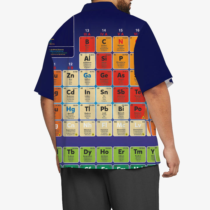 Men's periodic table print short sleeve shirt 2408005741