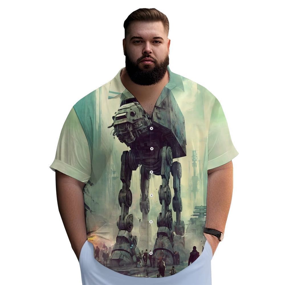 Eye-Catching Giant Armored Walker Personalized Print Hawaiian Short Sleeve Shirt 2404001792