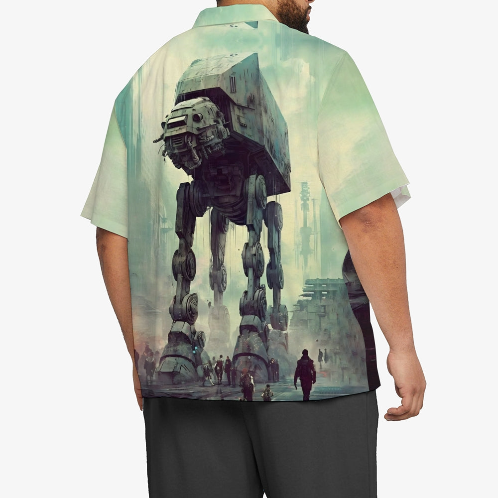 Eye-Catching Giant Armored Walker Personalized Print Hawaiian Short Sleeve Shirt 2404001792