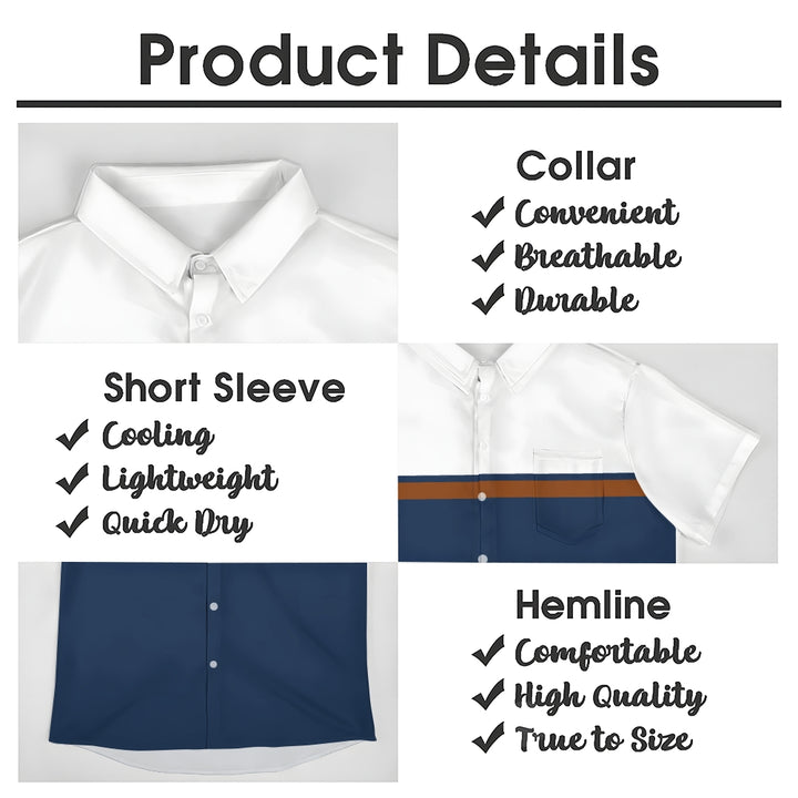 Men's Business Casual Short Sleeve Shirt 2410000447