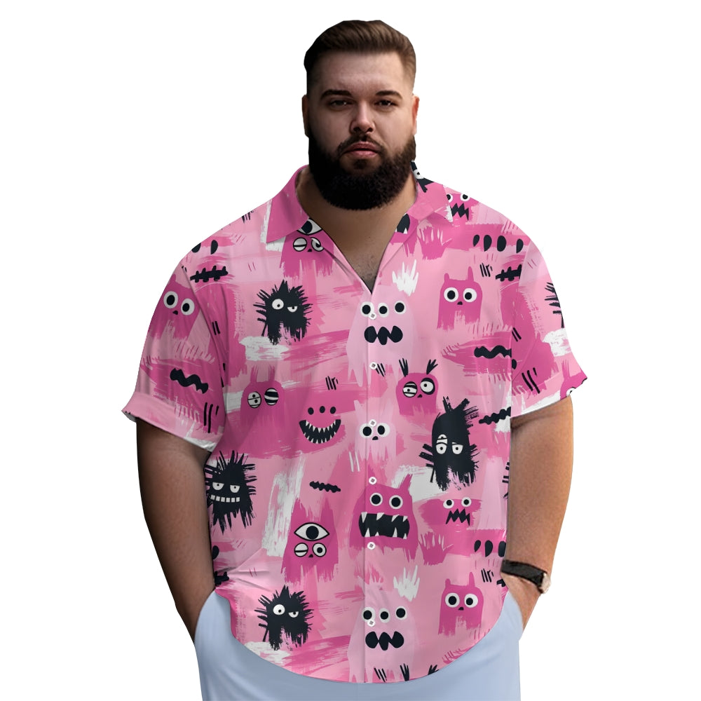 Men's Plus Size Digital Printed Casual Street Shirts