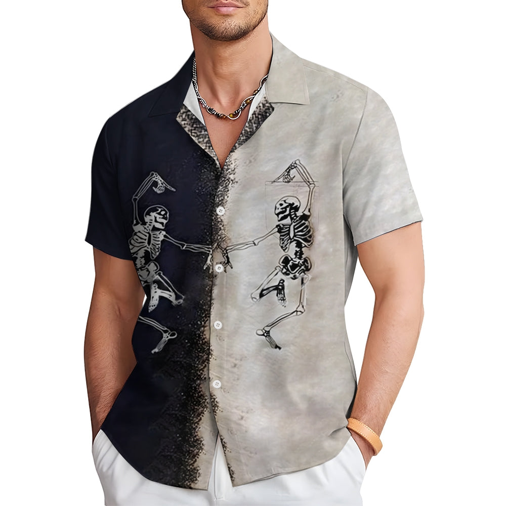 Men's Halloween Horror Print Short Sleeve Shirt 2410000921