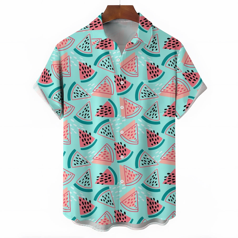 Men's 3D Colorful Fruits Printing Short Sleeves Shirts 2410001828