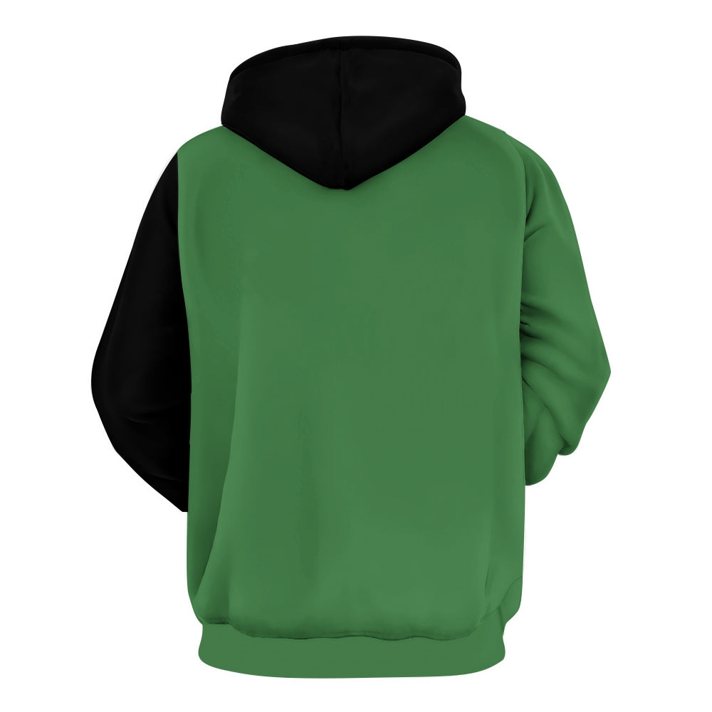 Men's colorblock print sports hoodie 2410002323