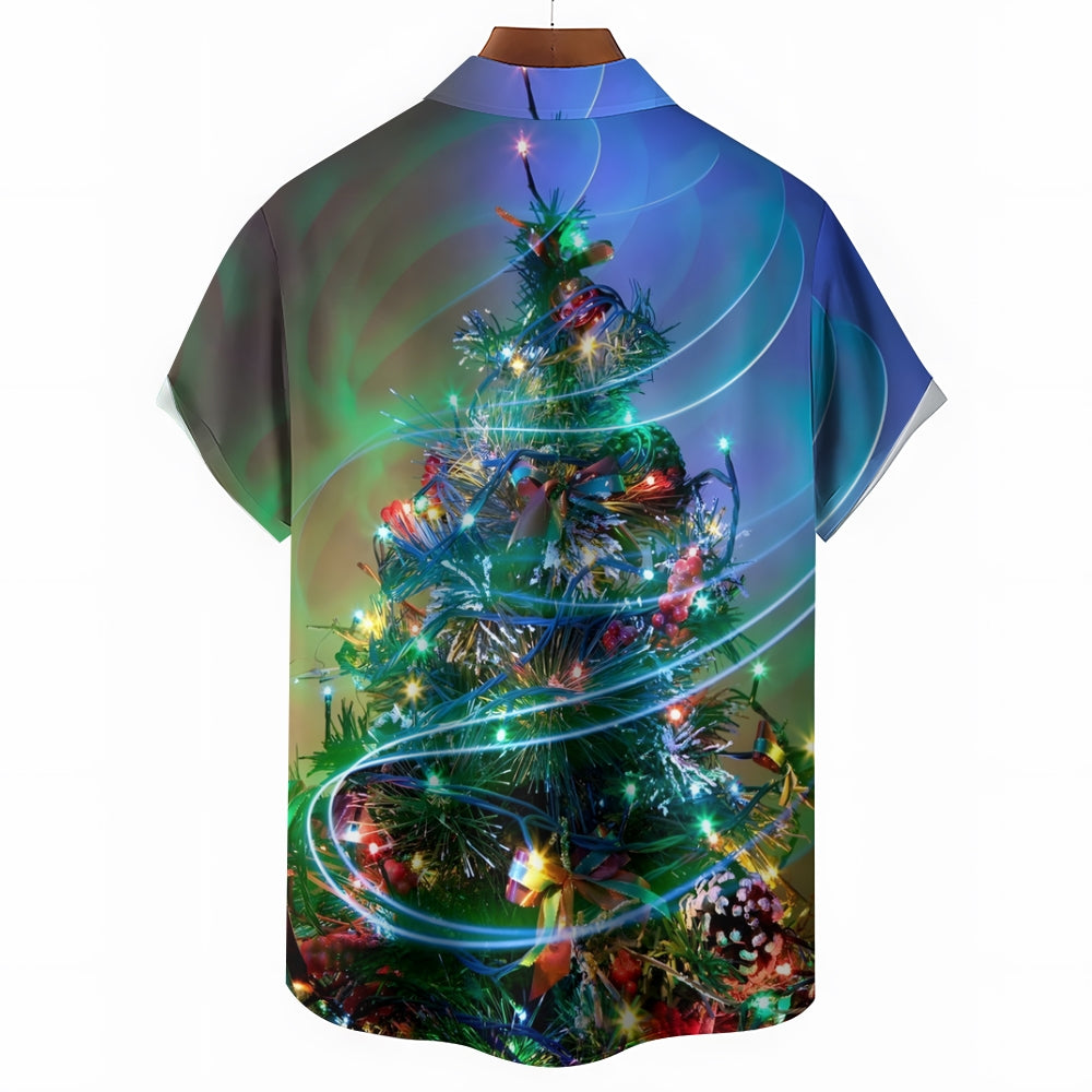 Christmas Tree Casual Short Sleeve Shirt 2311000076