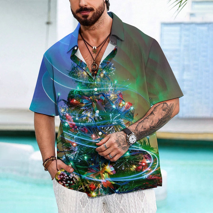 Christmas Tree Casual Short Sleeve Shirt 2311000076