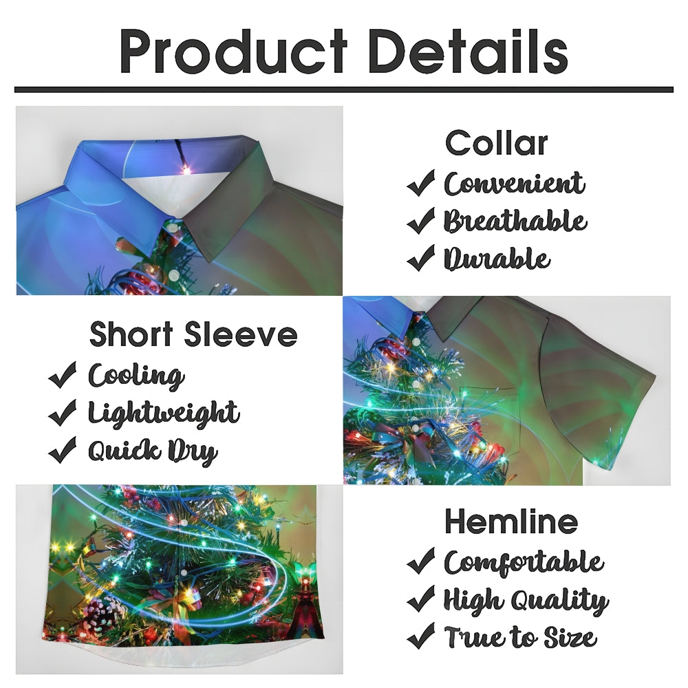 Christmas Tree Casual Short Sleeve Shirt 2311000076