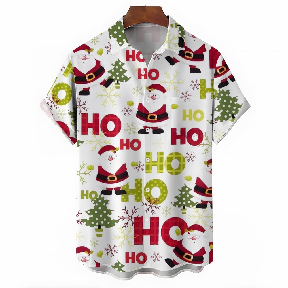 Christmas Santa Casual Short Sleeve Shirt 2311000054