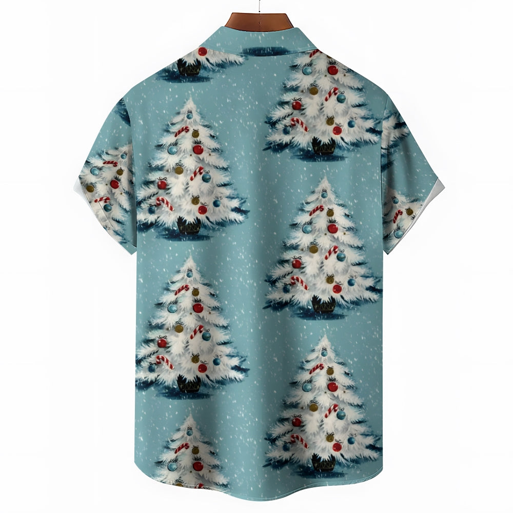 Christmas Tree Casual Plus Size Shirts 2410004206