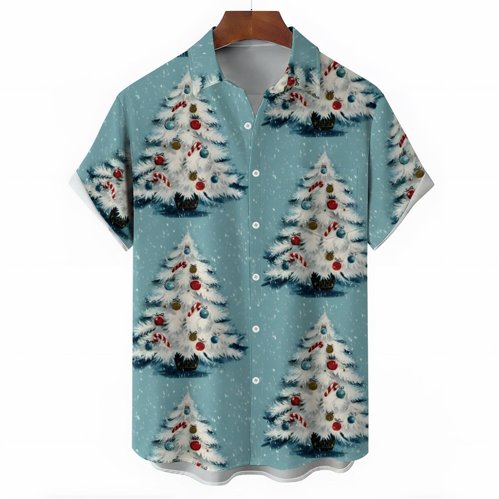 Christmas Tree Casual Plus Size Shirts 2410004206