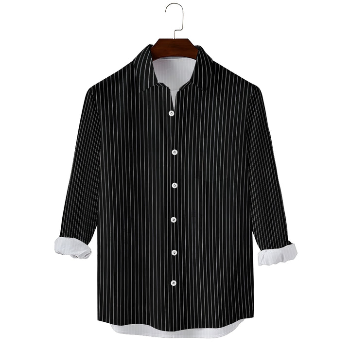 Basic Fashion Trend Striped Long Sleeve Shirts 2410005265