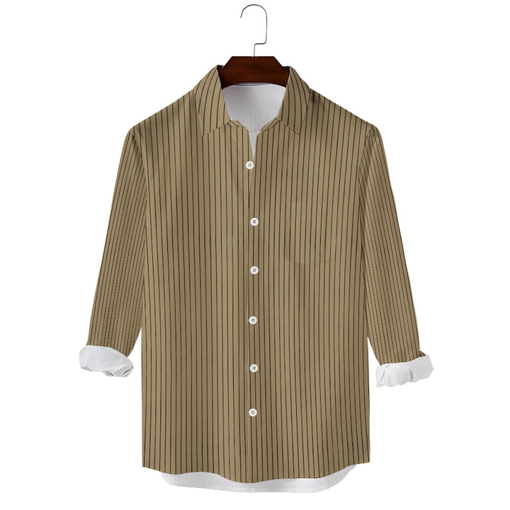 Basic Fashion Trend Striped Long Sleeve Shirts 2410005265