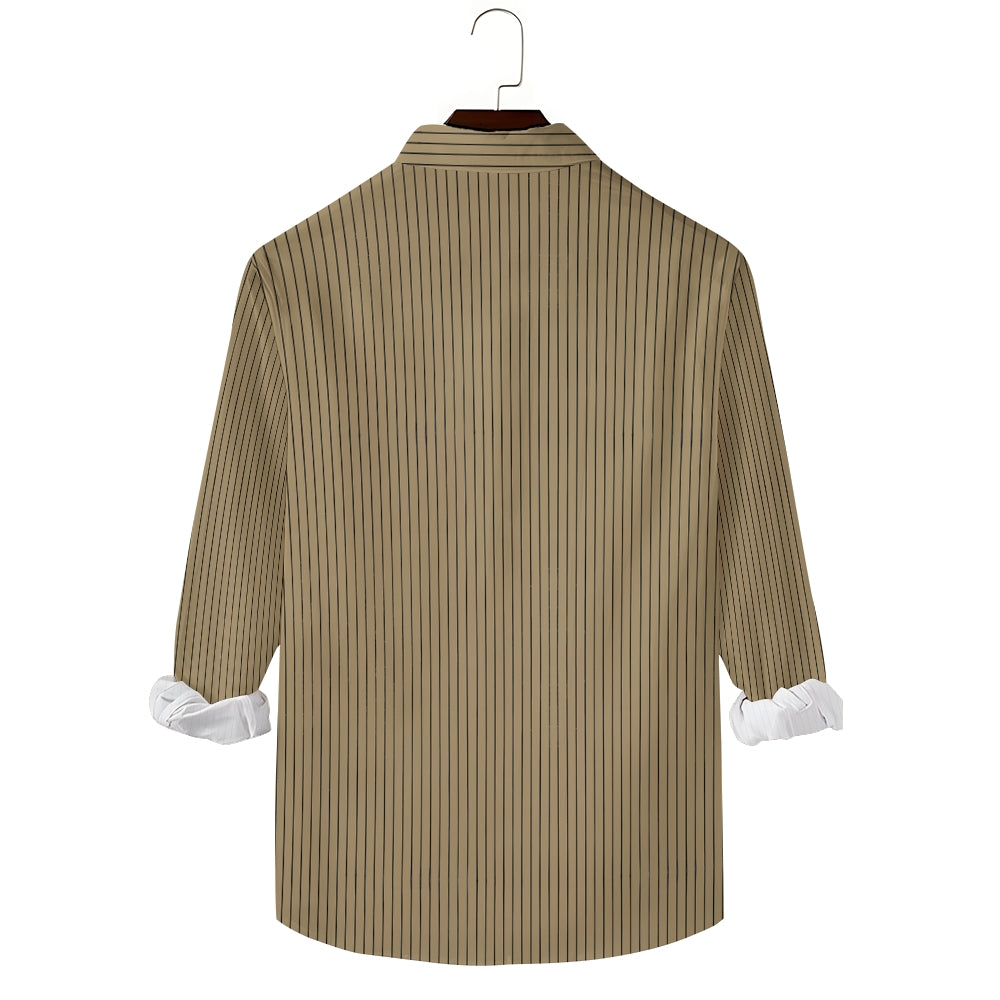 Basic Fashion Trend Striped Long Sleeve Shirts 2410005265