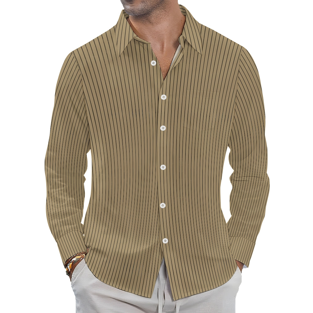 Basic Fashion Trend Striped Long Sleeve Shirts 2410005265