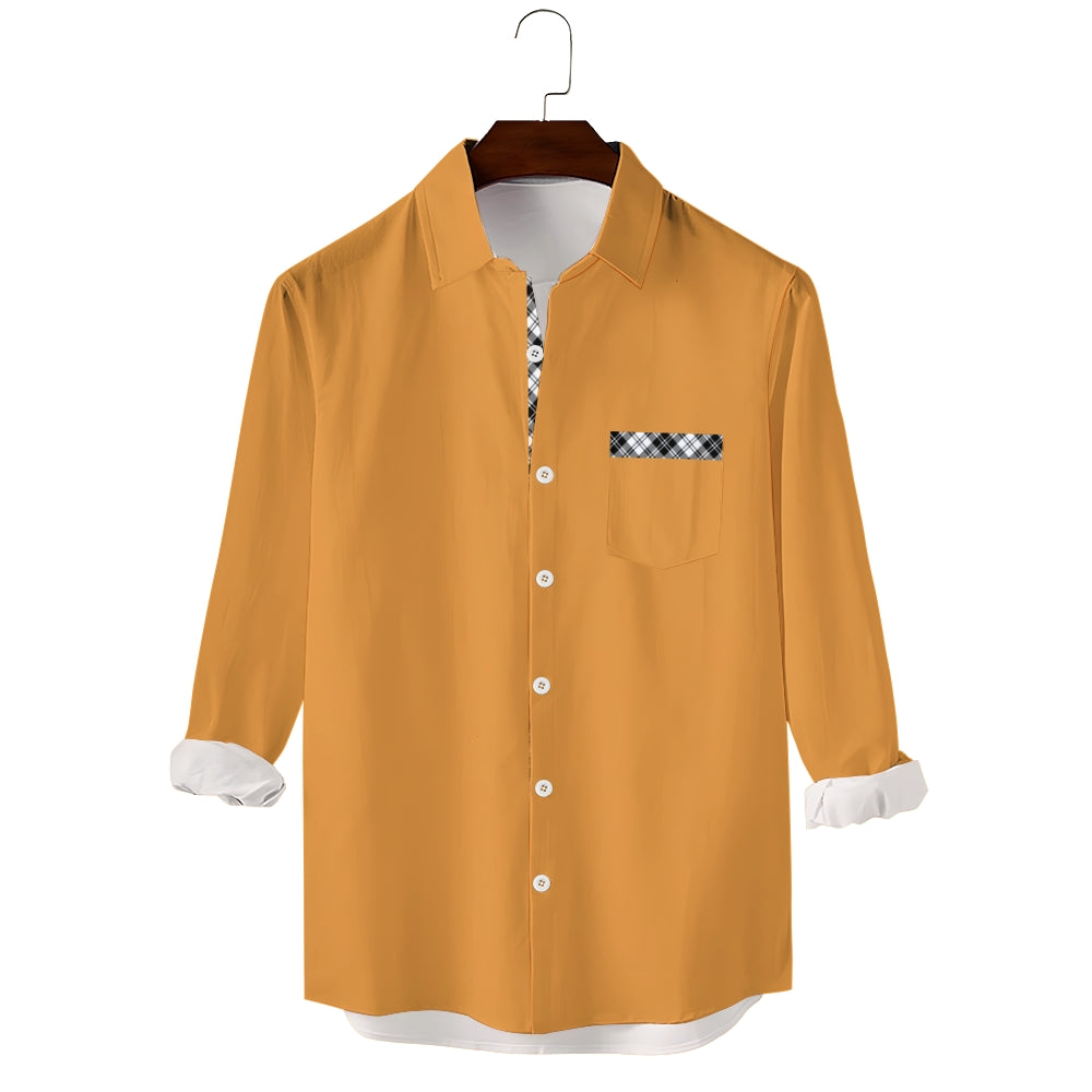 Men's Hawaiian Casual Button Up Long Sleeve Shirt