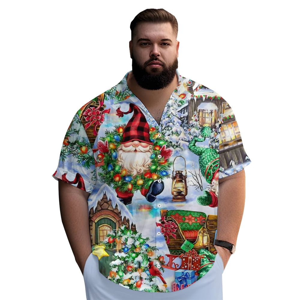 Christmas Christmas Tree Casual Large Size Short Sleeve Shirt 2408000578