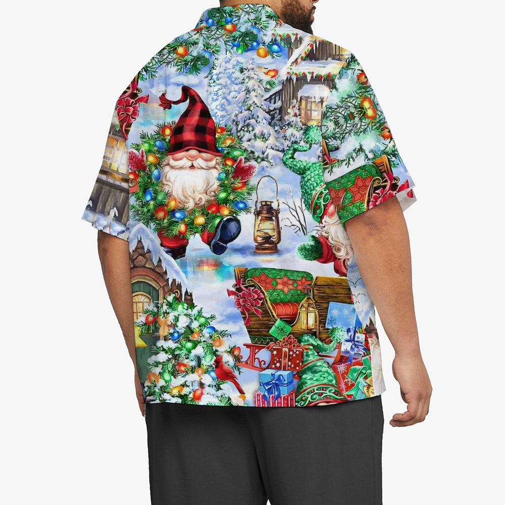 Christmas Christmas Tree Casual Large Size Short Sleeve Shirt 2408000578