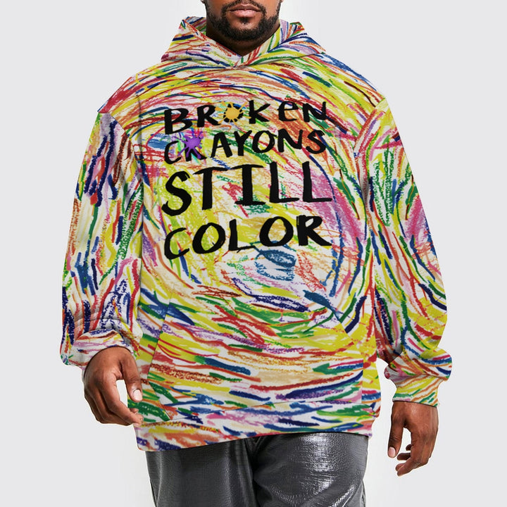 Unisex Broken Crayons Still Color Hoodies Mental Health Sweatshirts 2311000188