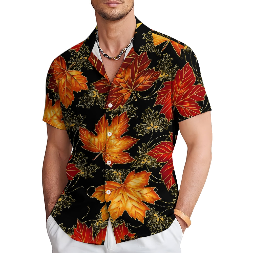 Maple Leaf Casual Short Sleeve Shirt 2410006746