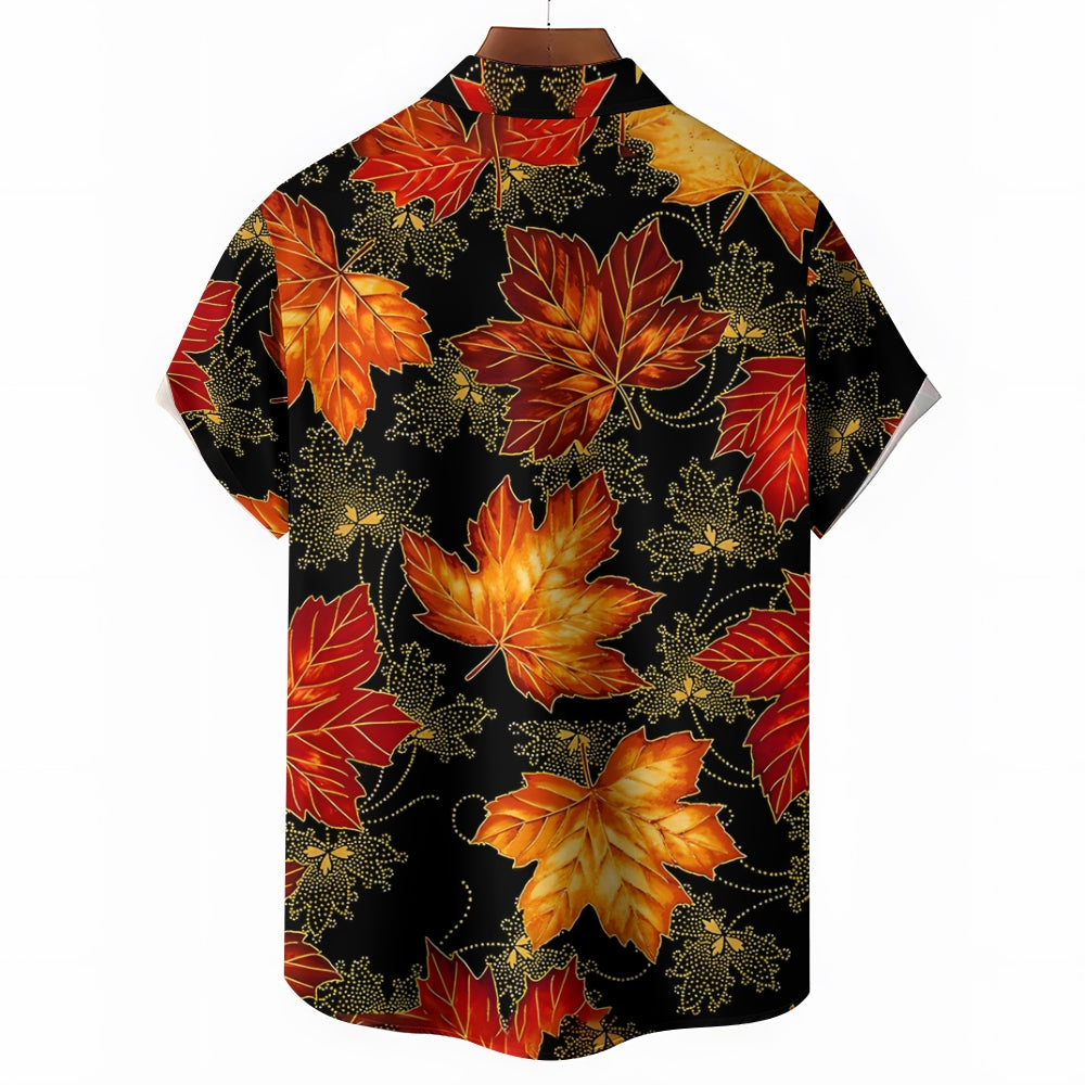 Maple Leaf Casual Short Sleeve Shirt 2410006746