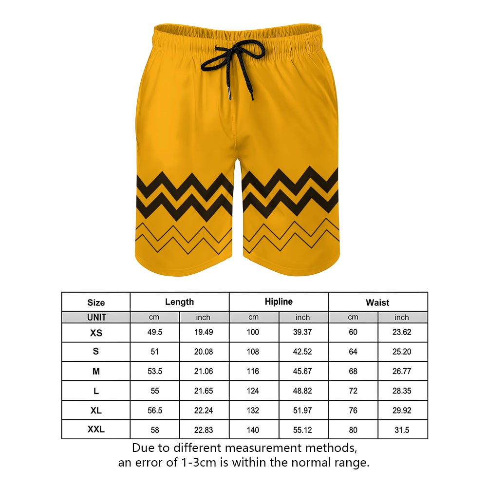 Men's Cartoon Stripes Sports Fashion Beach Shorts 2312000017