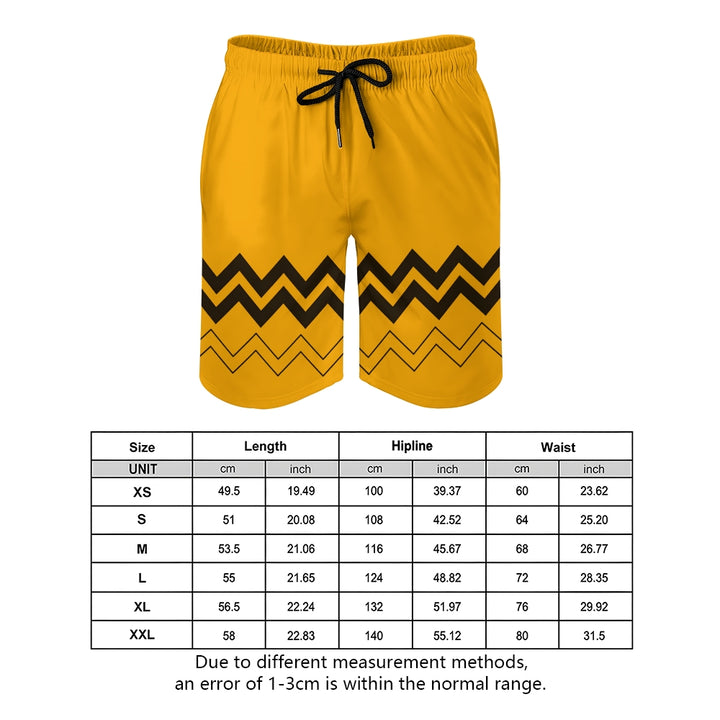 Men's Cartoon Stripes Sports Fashion Beach Shorts 2312000017