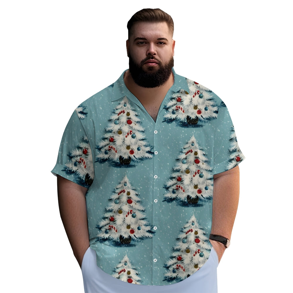 Christmas Tree Casual Plus Size Shirts 2410004206