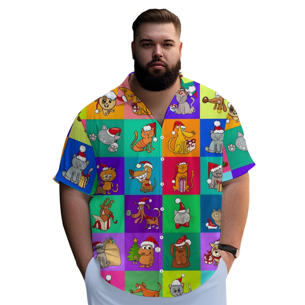 Men's Fashion Casual Cartoon Character Print Shirt