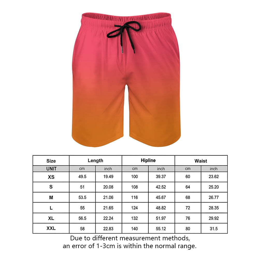 Men's Solid Colors And Gradients Beach Shorts 2312000427