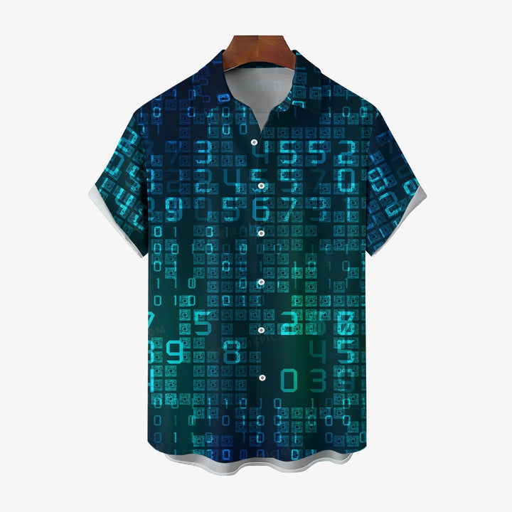 Technology And Digital Geeky Short Sleeved Shirt 2411000808